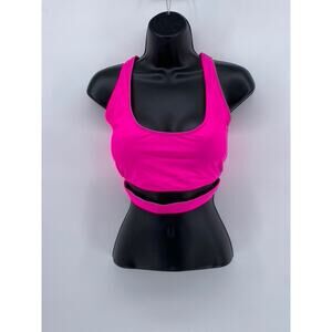 B SWIM Hot Pink V-Back Swim Top SZ XL